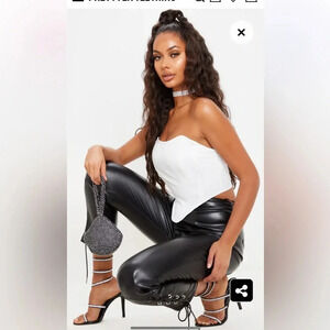 White strapless pointed hem corset size 4